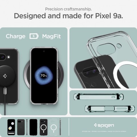 Spigen Ultra Hybrid Mag MagSafe - Etui do Google Pixel 9a (Biały) Spigen Ultra Hybrid Mag MagSafe - Etui do Google Pixel 9a (Biały)
