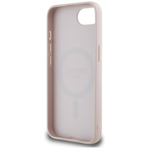Guess 4G Ring Classic Logo MagSafe - Etui do iPhone 16e (różowy) Guess 4G Ring Classic Logo MagSafe - Etui do iPhone 16e (różowy)