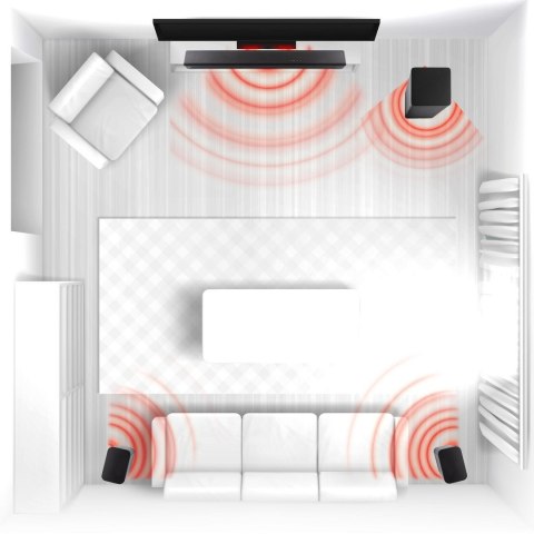 Soundbar JVC TH-E874B 5.1.2 Wireless Sub, Dolby A. Soundbar JVC TH-E874B 5.1.2 Wireless Sub, Dolby A.