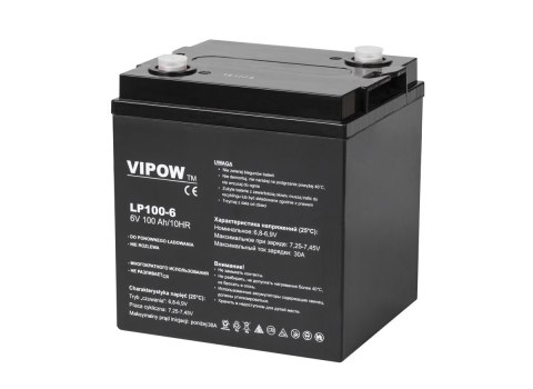 Akumulator żelowy VIPOW 6V 100Ah Akumulator żelowy VIPOW 6V 100Ah