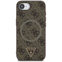 Guess 4G Ring Triangle Logo MagSafe - Etui do iPhone 16e (brązowy)