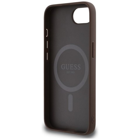 Guess 4G Ring Triangle Logo MagSafe - Etui do iPhone 16e (brązowy) Guess 4G Ring Triangle Logo MagSafe - Etui do iPhone 16e (brązowy)