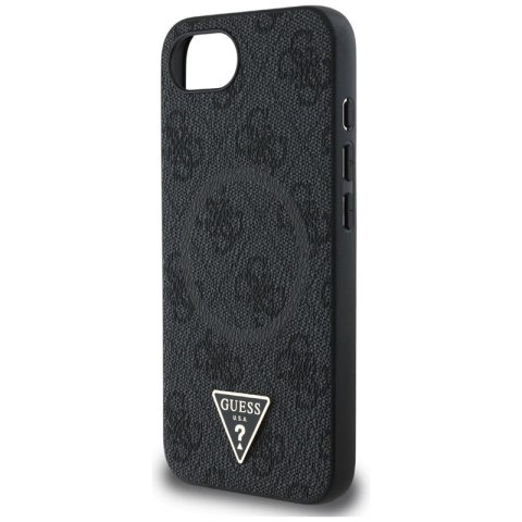 Guess 4G Ring Triangle Logo MagSafe - Etui do iPhone 16e (czarny) Guess 4G Ring Triangle Logo MagSafe - Etui do iPhone 16e (czarny)