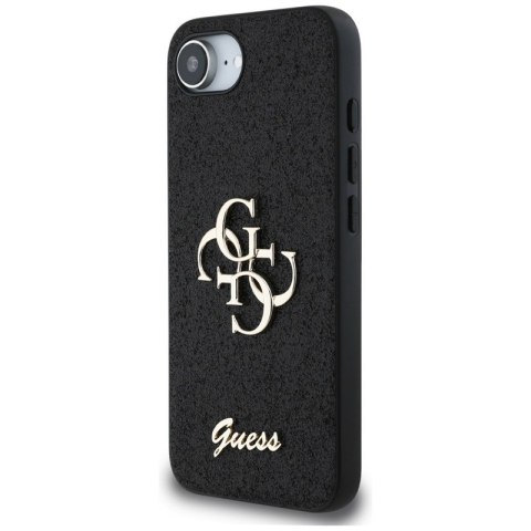 Guess Fixed Glitter Big 4G - Etui do iPhone 16e (czarny) Guess Fixed Glitter Big 4G - Etui do iPhone 16e (czarny)