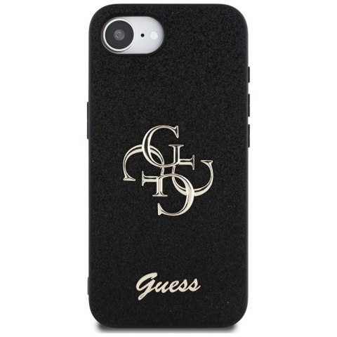 Guess Fixed Glitter Big 4G - Etui do iPhone 16e (czarny) Guess Fixed Glitter Big 4G - Etui do iPhone 16e (czarny)