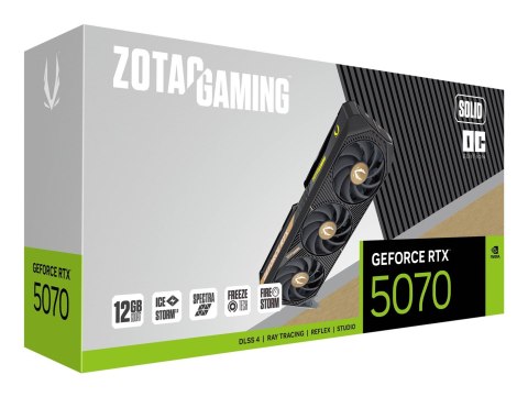 Karta graficzna ZOTAC GAMING GeForce RTX 5070 SOLID OC 12GB Karta graficzna ZOTAC GAMING GeForce RTX 5070 SOLID OC 12GB