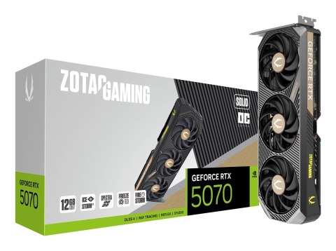 Karta graficzna ZOTAC GAMING GeForce RTX 5070 SOLID OC 12GB Karta graficzna ZOTAC GAMING GeForce RTX 5070 SOLID OC 12GB