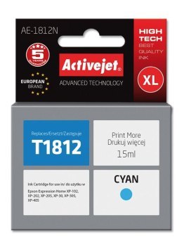 Tusz Activejet AE-1812N (zamiennik Epson 18XL T1812; Supreme; 15 ml; niebieski) Tusz Activejet AE-1812N (zamiennik Epson 18XL T1812; Supreme; 15 ml; niebieski)