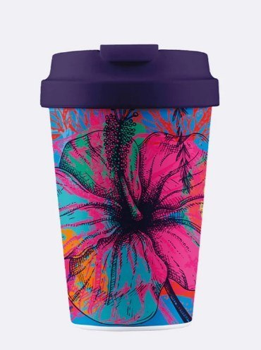 KUBEK PODRÓŻNY Z TWORZYWA PLA KOLOROWY OGRÓD 350 ml - CHIC-MIC KUBEK PODRÓŻNY Z TWORZYWA PLA KOLOROWY OGRÓD 350 ml - CHIC-MIC