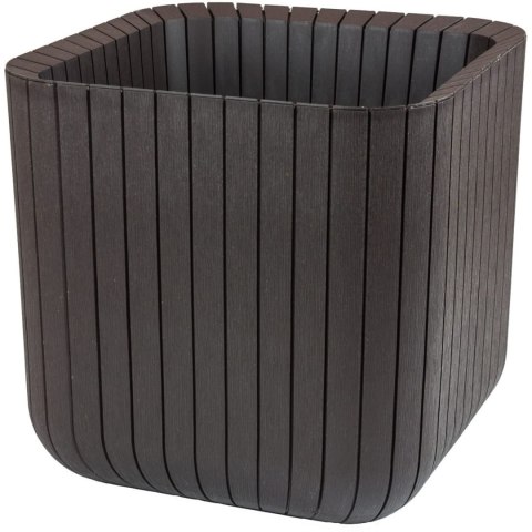 Doniczka Keter Cube Wood Planter M brązowa