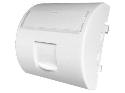 Adapter 45x45 1xRJ45 z klapką przeciwkurzową (wypukły zaokrąglony) ALANTEC Adapter 45x45 1xRJ45 z klapką przeciwkurzową (wypukły zaokrąglony) ALANTEC