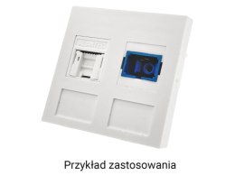 Adapter 45x45 2xRJ45 (płaski) ALANTEC