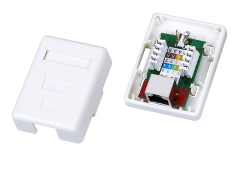Gniazdo natynkowe STP kat.5e 1xRJ45 ALANTEC Gniazdo natynkowe STP kat.5e 1xRJ45 ALANTEC