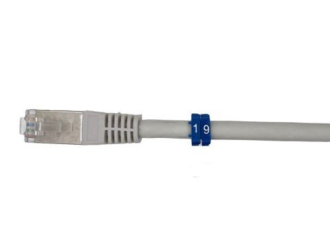 Oznaczniki kabli 0-9 na kable o śr. 4-5.5mm żółte ALANTEC