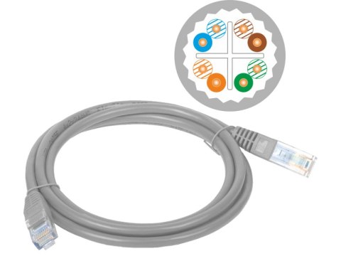 Patch-cord U/UTP kat.6A LSOH 2.0m szary ALANTEC