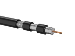 Przewód koncentryczny zewnętrzny żelowany trishield RG6 75 Om, 1.02/4.55/6.86 PE Fca 500m RGTec