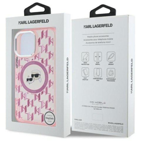 Karl Lagerfeld IML Monogram Karl & Choupette Head MagSafe - Etui iPhone 16 Pro Max (różowy) Karl Lagerfeld IML Monogram Karl & Choupette Head MagSafe - Etui iPhone 16 Pro Max (różowy)