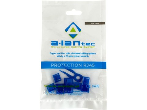 Blokada gniazda USB przed nieautoryzowanym wpięciem, kolor niebieski (opakowanie 10 szt. + klucz) ALANTEC Blokada gniazda USB przed nieautoryzowanym wpięciem, kolor niebieski (opakowanie 10 szt. + klucz) ALANTEC