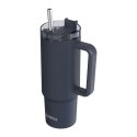 Quokka Stream - Kubek termiczny ze stali nierdzewnej 950 ml ze słomką (Black)