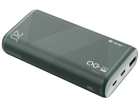 Power bank TRACER KORI 20000mAh QC3.0-PD20W GR green Power bank TRACER KORI 20000mAh QC3.0-PD20W GR green