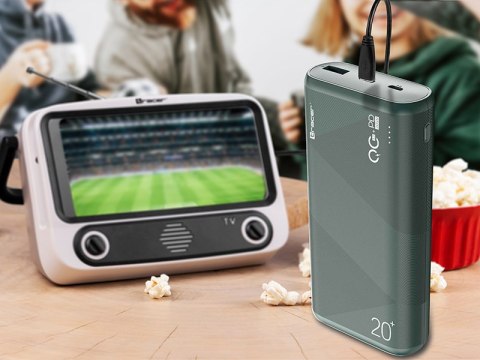 Power bank TRACER KORI 20000mAh QC3.0-PD20W GR green Power bank TRACER KORI 20000mAh QC3.0-PD20W GR green
