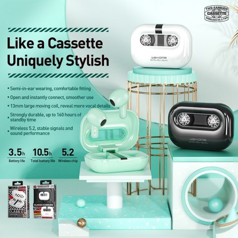 WEKOME VA06 Vanguard Series - Bezprzewodowe słuchawki Bluetooth V5.2 TWS z etui ładującym (Biały) WEKOME VA06 Vanguard Series - Bezprzewodowe słuchawki Bluetooth V5.2 TWS z etui ładującym (Biały)