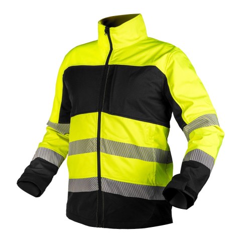 Kurtka robocza ostrzegawcza Softshell, żółta, rozmiar XXXL Kurtka robocza ostrzegawcza Softshell, żółta, rozmiar XXXL