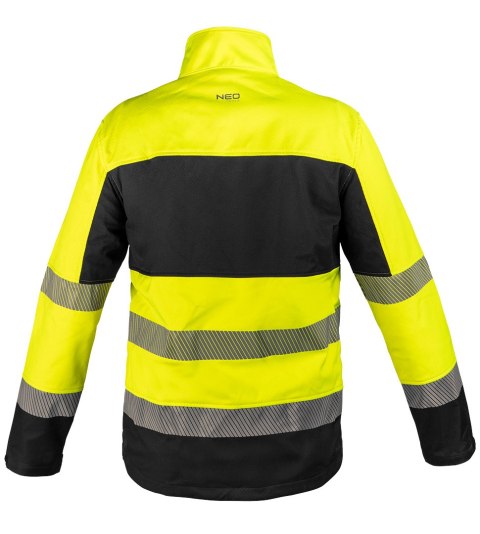 Kurtka robocza ostrzegawcza Softshell, żółta, rozmiar XXXL Kurtka robocza ostrzegawcza Softshell, żółta, rozmiar XXXL