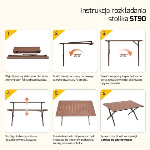 PROMIS STÓŁ TURYSTYCZNY, SKLADANY, ZWIJANY ST90 PROMIS STÓŁ TURYSTYCZNY, SKLADANY, ZWIJANY ST90