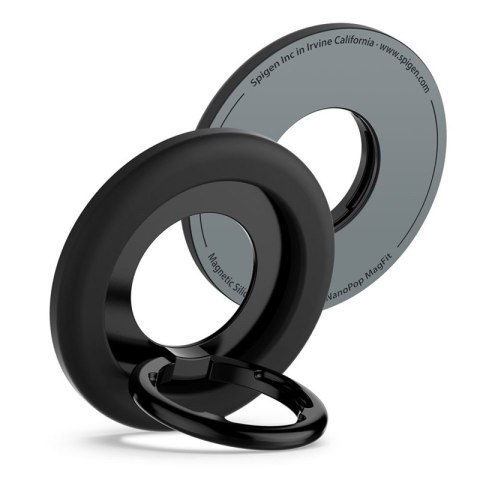 Spigen Nano Pop MagSafe Phone Ring - Magnetyczny uchwyt na palec z funkcją podstawki (Black Sesame) Spigen Nano Pop MagSafe Phone Ring - Magnetyczny uchwyt na palec z funkcją podstawki (Black Sesame)