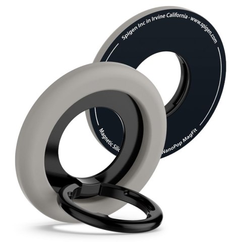 Spigen Nano Pop MagSafe Phone Ring - Magnetyczny uchwyt na palec z funkcją podstawki (Truffle Grey) Spigen Nano Pop MagSafe Phone Ring - Magnetyczny uchwyt na palec z funkcją podstawki (Truffle Grey)
