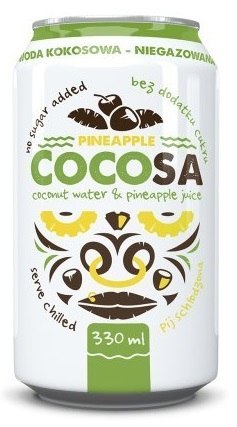 WODA KOKOSOWA Z SOKIEM Z ANANASA 330 ml - DIET-FOOD