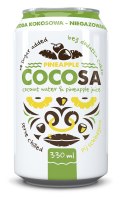 WODA KOKOSOWA Z SOKIEM Z ANANASA 330 ml - DIET-FOOD