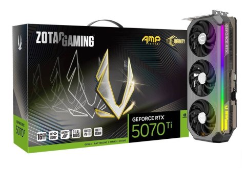 Karta graficzna ZOTAC GAMING GeForce RTX 5070 Ti 16GB AMP Extreme INFINITY Karta graficzna ZOTAC GAMING GeForce RTX 5070 Ti 16GB AMP Extreme INFINITY