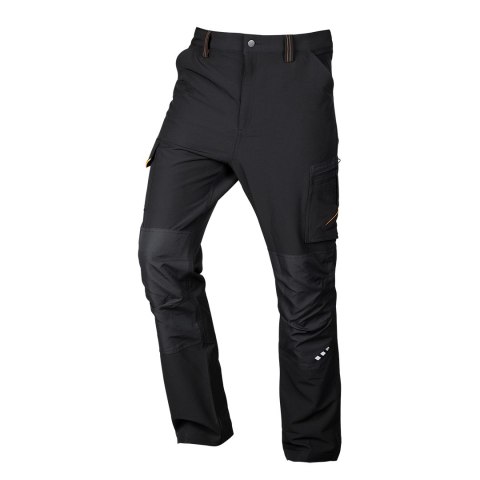 Spodnie robocze Mix&Match, 4 way stretch, czarno-pomarańczowe, rozmiar XXL