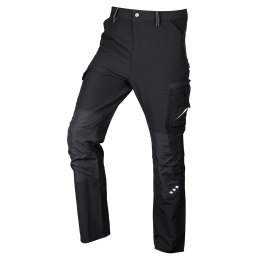 Spodnie robocze Mix&Match, 4 way stretch, czarno-zielone, rozmiar XL