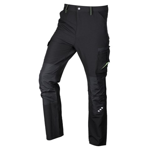 Spodnie robocze Mix&Match, 4 way stretch, czarno-zielone, rozmiar M Spodnie robocze Mix&Match, 4 way stretch, czarno-zielone, rozmiar M