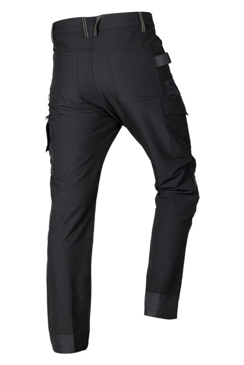 Spodnie robocze Mix&Match, 4 way stretch, czarno-zielone, rozmiar S Spodnie robocze Mix&Match, 4 way stretch, czarno-zielone, rozmiar S
