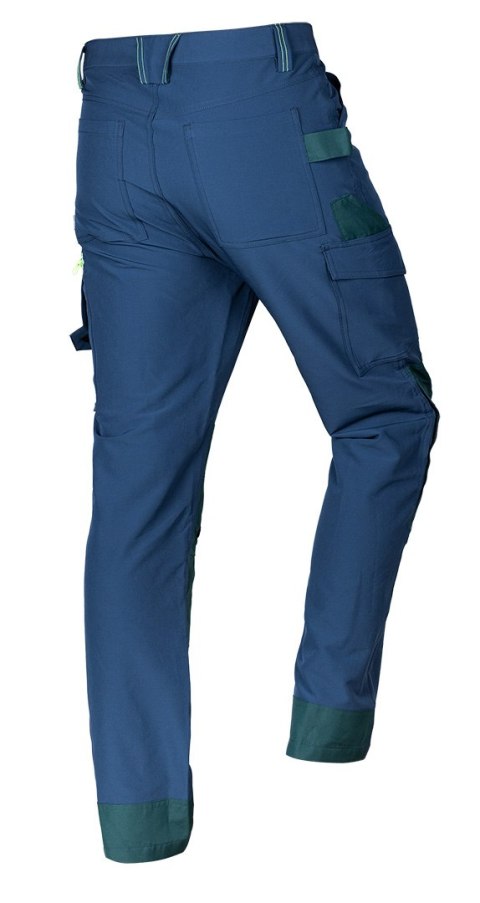 Spodnie robocze Mix&Match, 4 way stretch, granatowo-zielone, rozmiar M Spodnie robocze Mix&Match, 4 way stretch, granatowo-zielone, rozmiar M