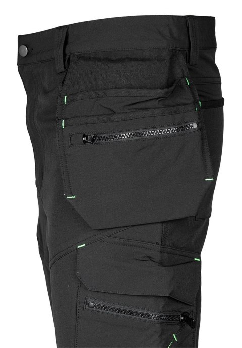 Spodnie robocze Mix&Match, 4 way stretch, z kaburami, Cordura, czarne, rozmiar L Spodnie robocze Mix&Match, 4 way stretch, z kaburami, Cordura, czarne, rozmiar L