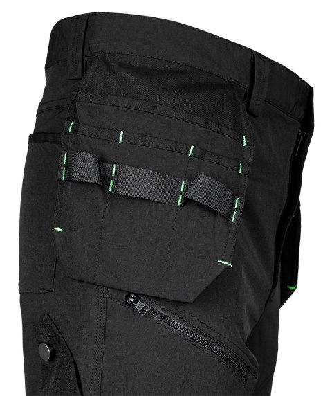 Spodnie robocze Mix&Match, 4 way stretch, z kaburami, Cordura, czarne, rozmiar XL Spodnie robocze Mix&Match, 4 way stretch, z kaburami, Cordura, czarne, rozmiar XL