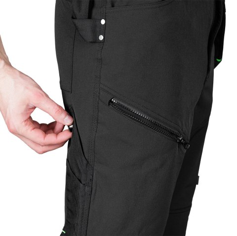 Spodnie robocze Mix&Match, 4 way stretch, z kaburami, Cordura, czarne, rozmiar XL Spodnie robocze Mix&Match, 4 way stretch, z kaburami, Cordura, czarne, rozmiar XL