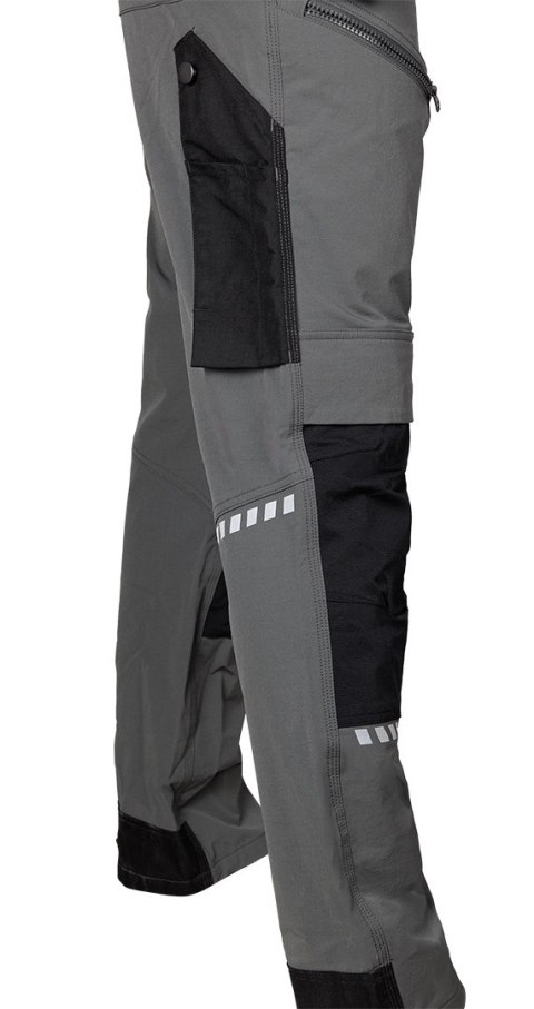 Spodnie robocze Mix&Match, 4 way stretch, z kaburami, Cordura, szaro-czarne, rozmiar L Spodnie robocze Mix&Match, 4 way stretch, z kaburami, Cordura, szaro-czarne, rozmiar L