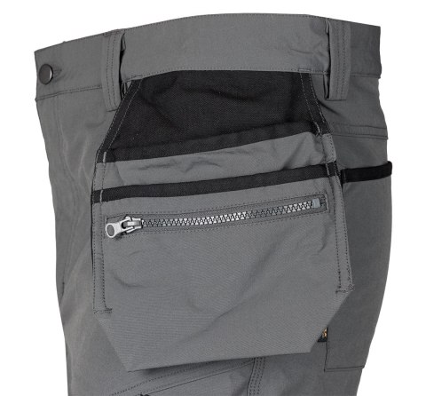 Spodnie robocze Mix&Match, 4 way stretch, z kaburami, Cordura, szaro-czarne, rozmiar XL Spodnie robocze Mix&Match, 4 way stretch, z kaburami, Cordura, szaro-czarne, rozmiar XL