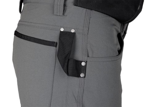 Spodnie robocze Mix&Match, 4 way stretch, z kaburami, Cordura, szaro-czarne, rozmiar XXL Spodnie robocze Mix&Match, 4 way stretch, z kaburami, Cordura, szaro-czarne, rozmiar XXL