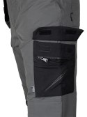 Spodnie robocze Mix&Match, 4 way stretch, z kaburami, Cordura, szaro-czarne, rozmiar XXXL