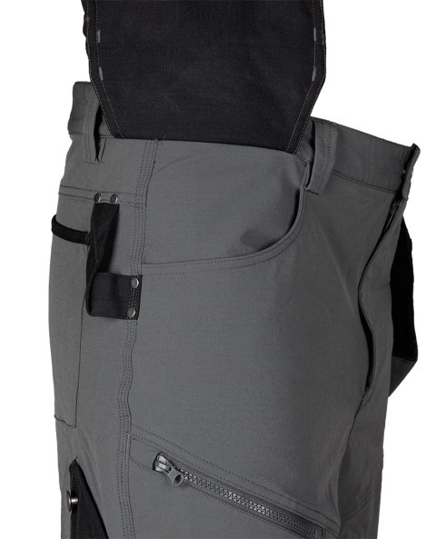 Spodnie robocze Mix&Match, 4 way stretch, z kaburami, Cordura, szaro-czarne, rozmiar XXXL Spodnie robocze Mix&Match, 4 way stretch, z kaburami, Cordura, szaro-czarne, rozmiar XXXL