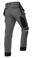 Spodnie robocze Mix&Match, 4 way stretch, z kaburami, Cordura, szaro-czarne, rozmiar XS