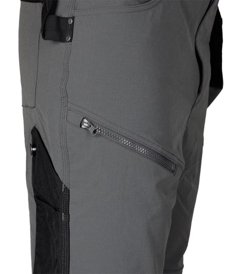 Spodnie robocze Mix&Match, 4 way stretch, z kaburami, Cordura, szaro-czarne, rozmiar XS Spodnie robocze Mix&Match, 4 way stretch, z kaburami, Cordura, szaro-czarne, rozmiar XS