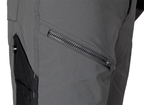 Spodnie robocze Mix&Match, 4 way stretch, z kaburami, Cordura, szaro-czarne, rozmiar S Spodnie robocze Mix&Match, 4 way stretch, z kaburami, Cordura, szaro-czarne, rozmiar S